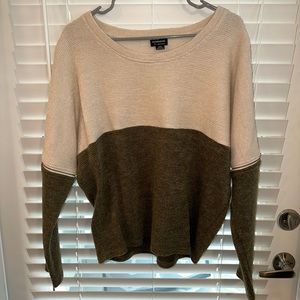 Olive green and beige sweater lightly used